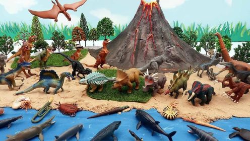 火山开始活动恐龙玩具朋友们的冒险