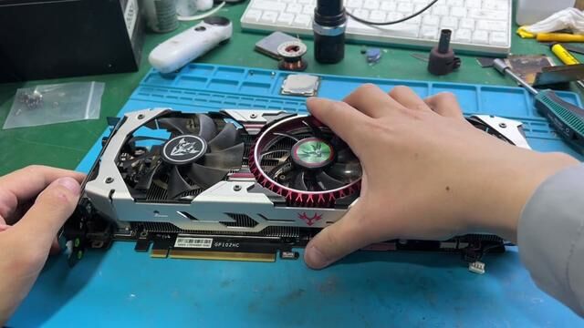 七彩虹1080ti,检查过了,确实很烧 #笔记本维修