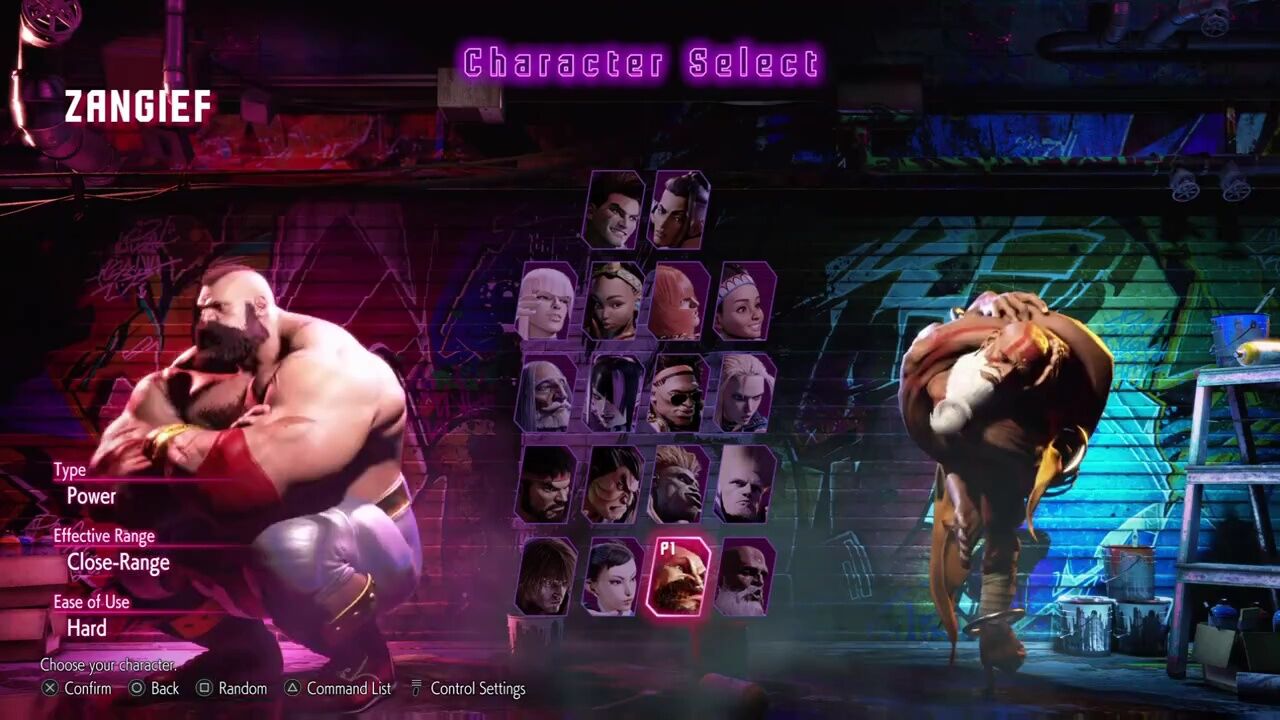 ps5《街头霸王6》正式版选人界面亮相