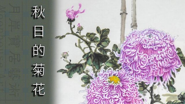 九九重阳菊花香|国家一级美术师刘凯焰国画作品《菊花(其一)》