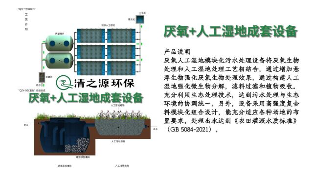 【清之源设备】厌氧+人工湿地成套设备