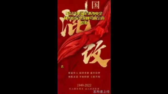 2023年国企混改央企背书的方式流程可百分百控股