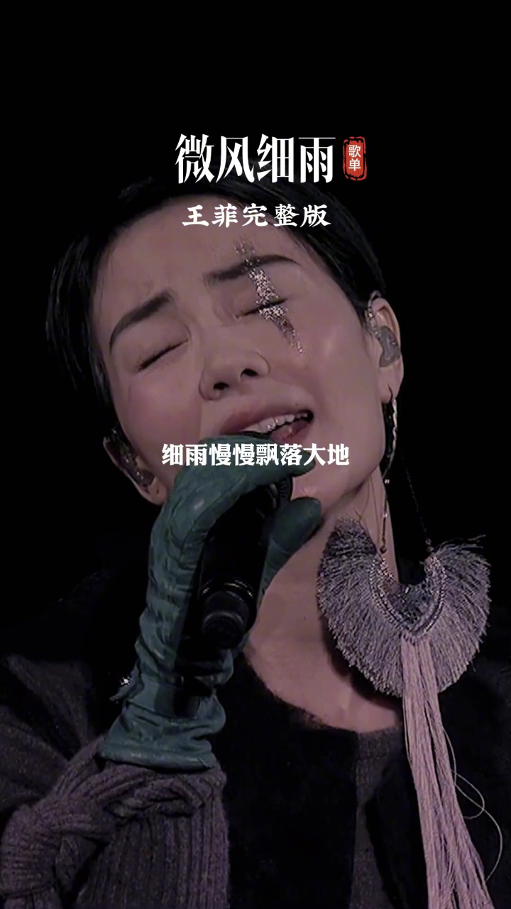 王菲《微风细雨》完整版,每个音符都好悦耳动听,好听到酥了#音乐