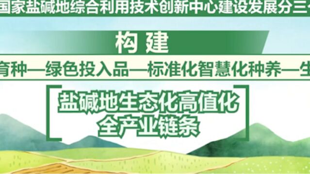 国家盐碱地综合利用技术创新中心:制定发展路径,加速盐碱地利用技术创新