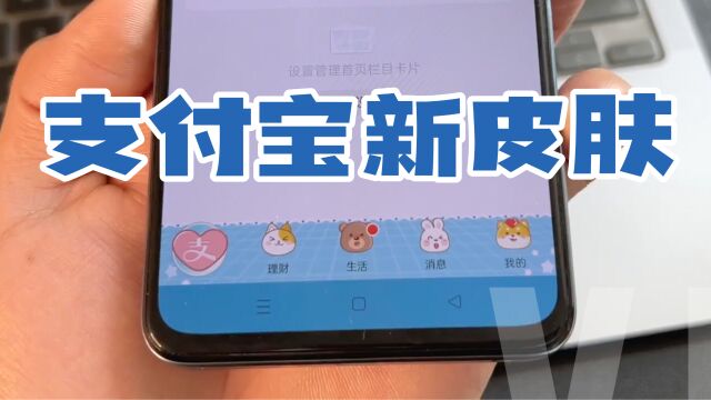 支付宝更新:全新皮肤上线,款式多还好看