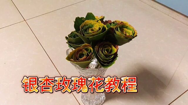 vlog分享:银杏玫瑰花教程