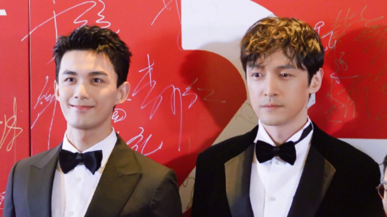 梦回《琅琊榜》!胡歌吴磊穿黑西装走红毯,一个温柔一个高贵