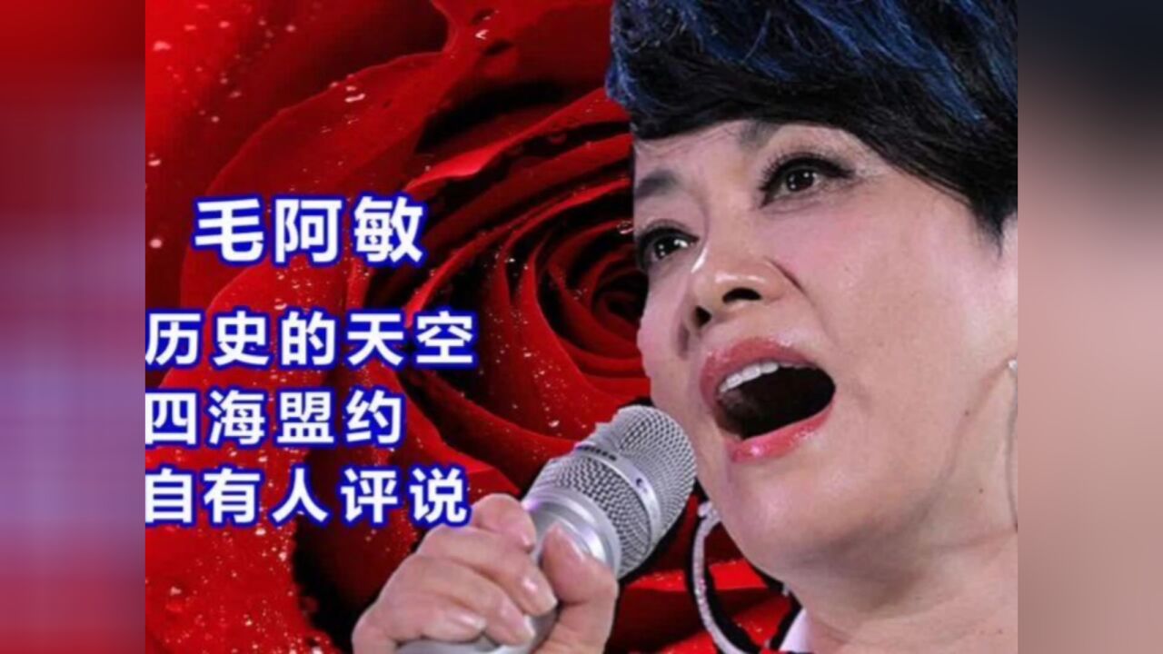 毛阿敏深情演唱历史的天空,简直是教科书级的唱功,曲风委婉而荡气回肠