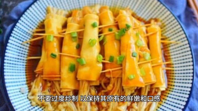 豆腐皮金针菇这样做,一周吃八次都不腻