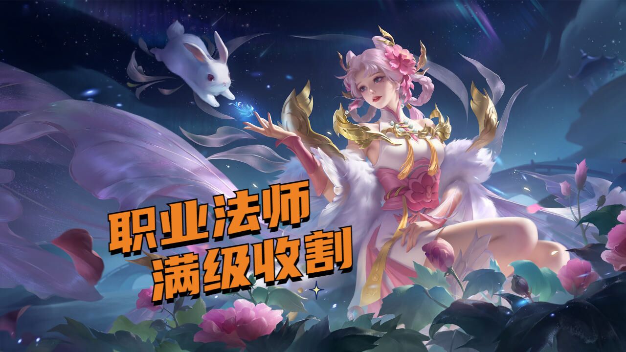 职业法师嫦娥,极限进场开大收割,全场压制