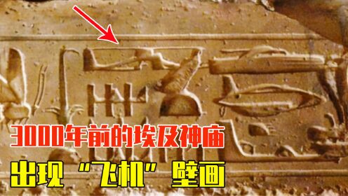 3000年前的埃及神庙，出现“飞机”壁画，难道古人造出了飞机？
