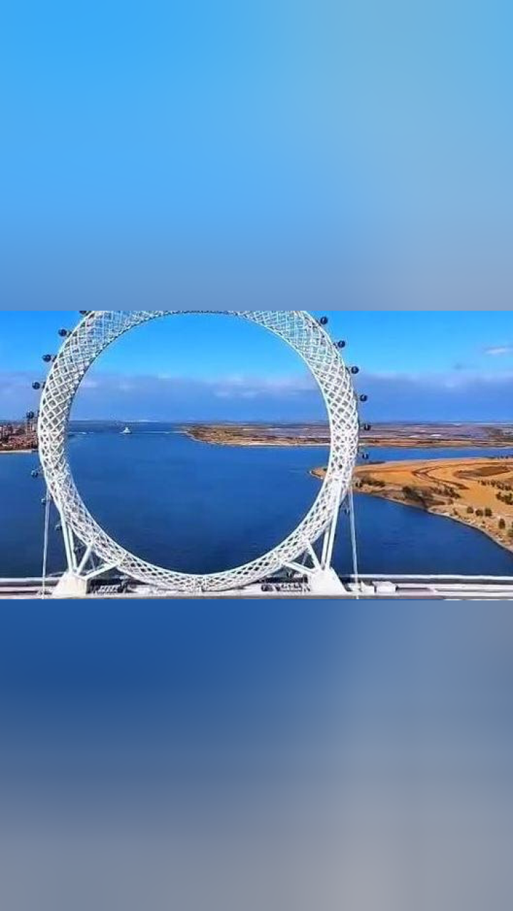 沉浸式感受山东潍坊无轴摩天轮渤海之眼