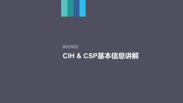 碧瑞安全CIH & CSP解说视频视频(1)