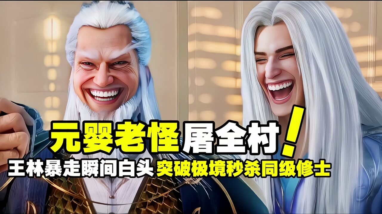 仙逆:元婴老怪屠全村!王林暴走瞬间白头,突破极境秒杀同级修士