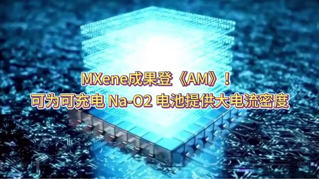 MXene成果登《AM》!可为可充电 NaO2 电池提供大电流密度