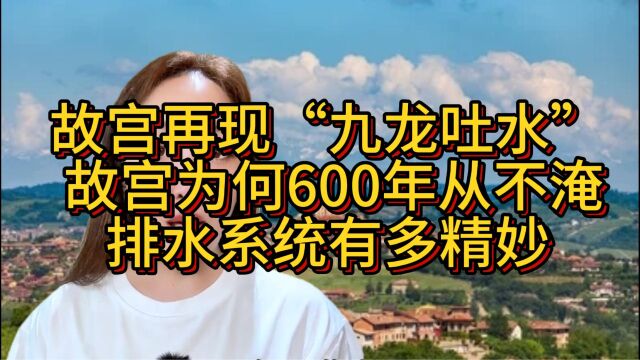 故宫再现“九龙吐水” 故宫为何600年从不淹?排水系统有多精妙