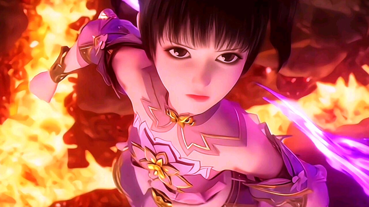 【斗破苍穹】紫妍发狂有多强?一拳打爆鹜护法大招,海波东吓得两眼发直