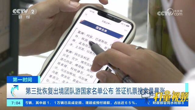 第三批恢复出境团队游国家名单公布,签证机票搜索量暴涨