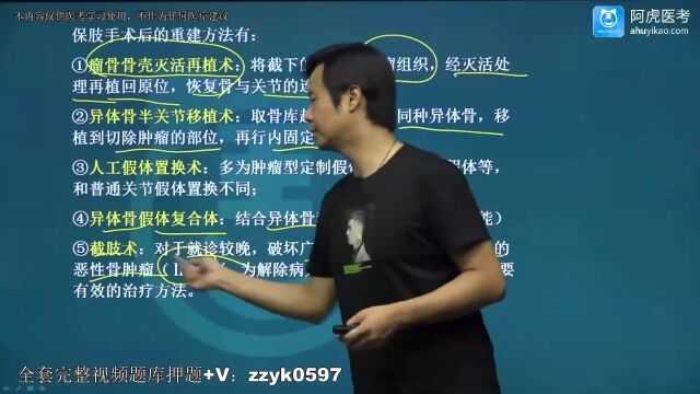 2024年阿虎医考骨外科学主治医师中级考试视频课程资料题库历年真题考点培训上岸骨肿瘤