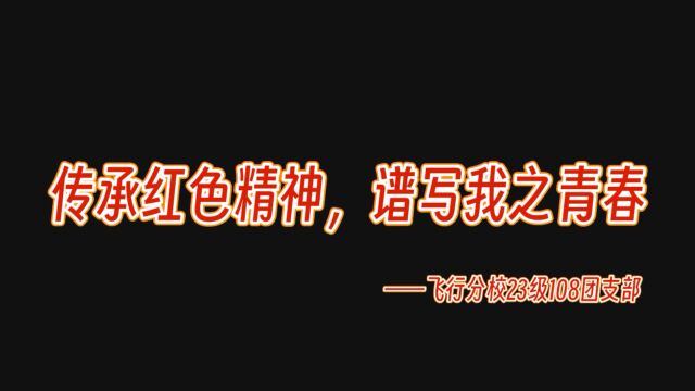 中国民航大学飞行分校23级108团支部,传承红色精神,谱写我之青春主题团日活动.