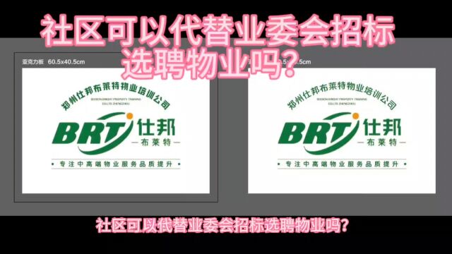 社区可以代替业委会招标选聘物业公司吗?