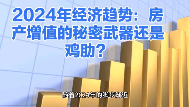 2024年经济趋势:房产增值的秘密武器还是鸡肋?