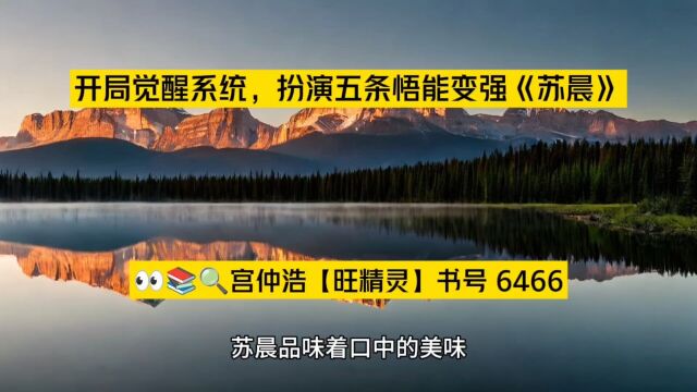 开局觉醒系统,扮演五条悟能变强《苏晨》火热宝藏小说阅读○无删减