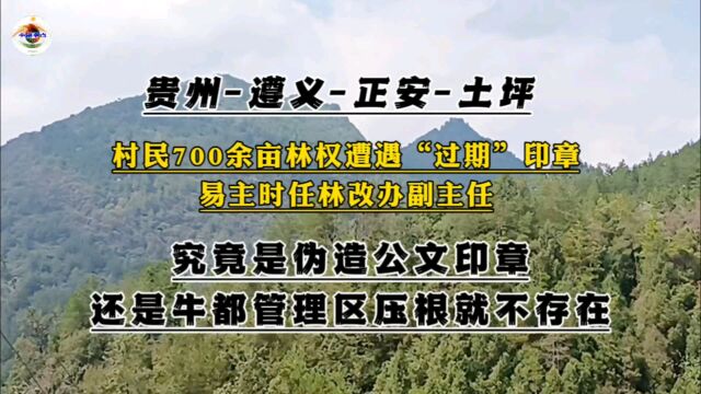 土坪700亩林权遭“过期”印章易主,“正安牛都乡”到底在哪里?