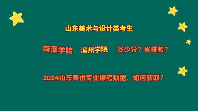 山东美术类考生,菏泽学院、滨州学院,多少分?2024山东美术数据