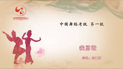 舞蹈家协会少儿舞蹈考级第一级《我勇敢》中国舞考级