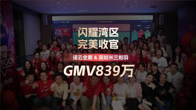 诺云全案&深圳米兰柏羽强强联手,再现839万+ GMV佳绩!