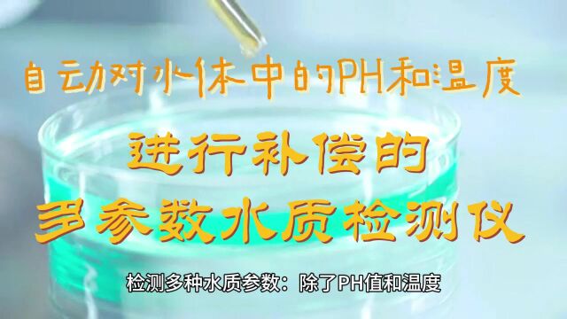 自动进行补偿PH和温度的多参数水质检测仪