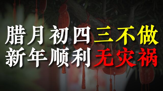 腊月初四到,老话“腊月初四三不做,新年顺利无灾祸”,指的啥?