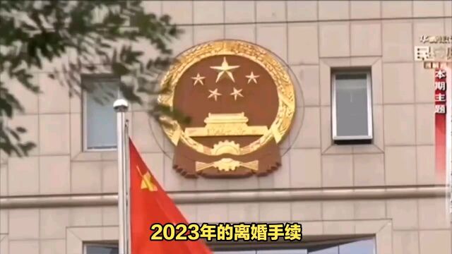 2023年离婚手续流程?