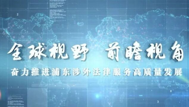 全球视野,前瞻视角,浦东新区涉外法律服务专题宣传片重磅推出!