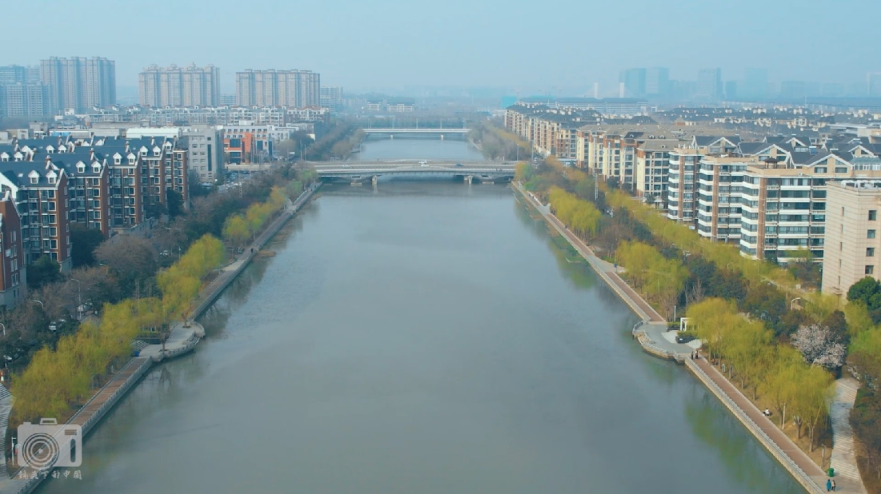 郑州市郑东新区金水河初春美景