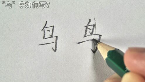 "鸟"字如何书写