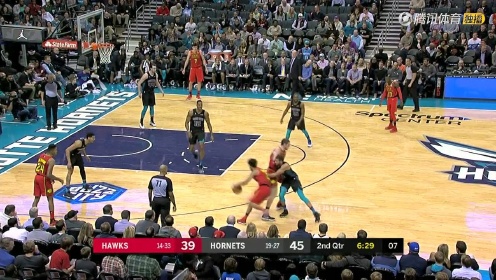 《NBA全场集锦》老鹰vs黄蜂第2节精编 沃克手起刀落稳稳命中三分
