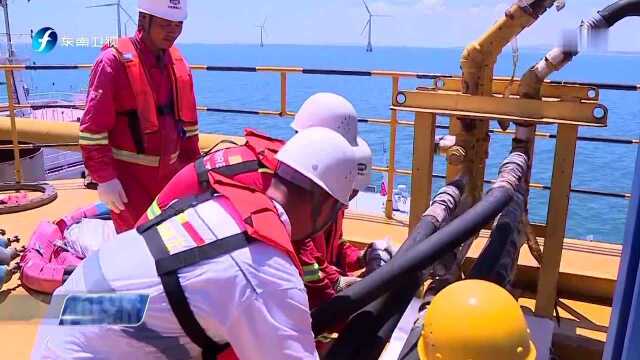 莆田 平海湾海上风电二期完成嵌岩式单桩安装