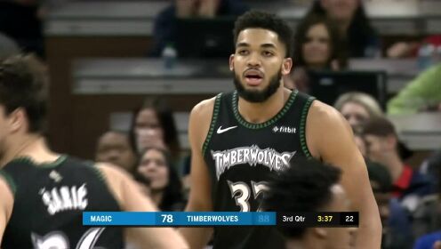 《NBA全场集锦》【球星】唐斯vs魔术集锦 29分15篮板2助攻状态颇佳