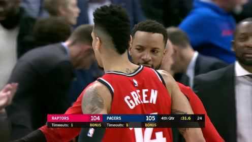 《NBA全场集锦》【原声】猛龙106-110步行者 奥迪受伤赛迪斯杨23+15带队取胜