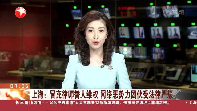 上海:冒充律师替人维权 网络恶势力团伙受法律严惩