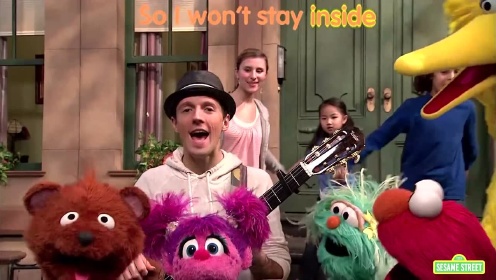 Sesame Street Outdoors with Elmo and Jason Mraz with Lyrics  Elmo's Sing-Along Series