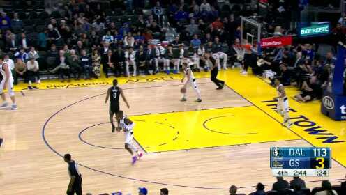 《NBA全场回放》【原声回放】 独行侠vs勇士迪4节  罗宾逊篮下吃饼怒扣