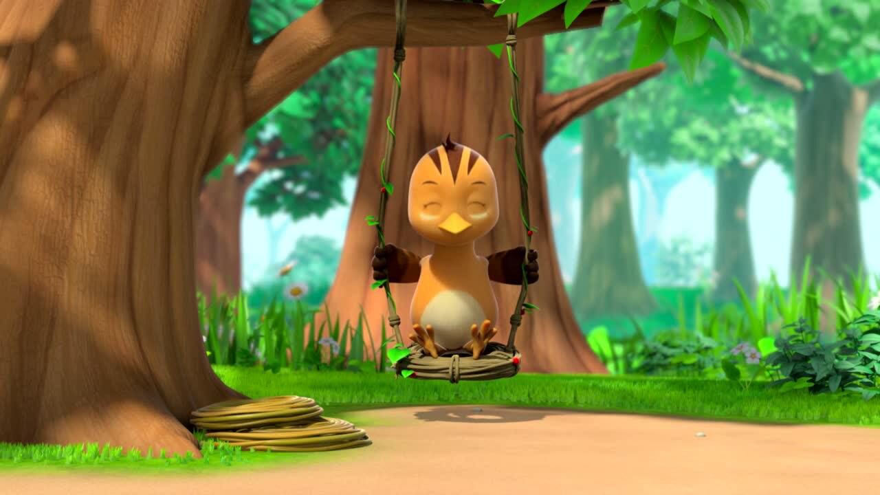 萌鸡小队第二季:小老虎追着小鸡到处跑