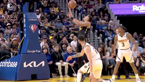 金州勇士_NBA季后赛：掘金107-123勇士_伊戈达拉高位策应塞炮弹妙传普尔无球直冲腹地吃饼得手_高清