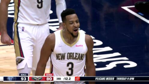 《NBA全场集锦》【纯享】灰熊vs鹈鹕精华回放 CJ麦科勒姆火力全开难挡灰熊全民皆兵