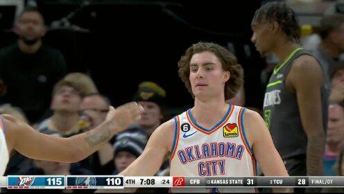 《NBA全场集锦》吉迪一步上篮出其不意 再挥出苍蝇拍帽掉麦克劳林