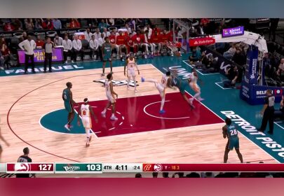 《NBA全场集锦》徒劳无功也得出这口恶气 坎宁安长驱直入单臂劈扣