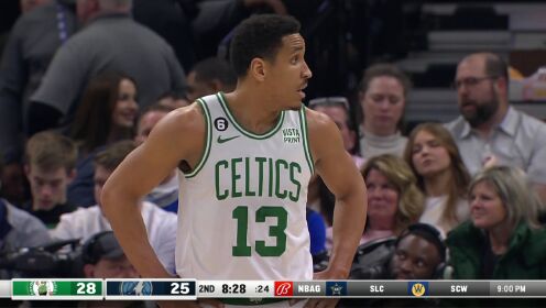 《NBA全场集锦》NBA常规赛：凯尔特人vs森林狼第2节英文原声回放